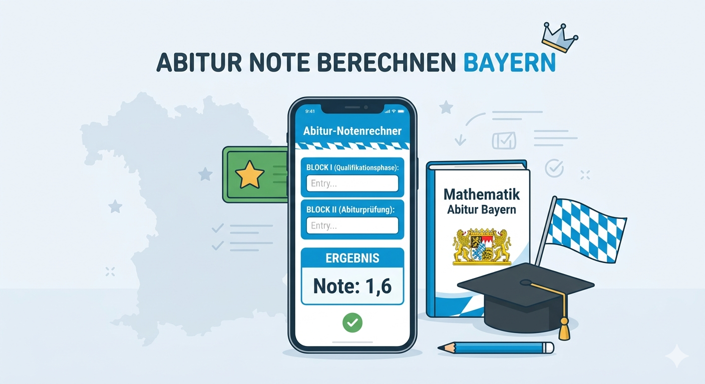 Abitur Note berechnen Bayern | Offizieller Rechner 2026
